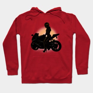 Motorradfahrerin Hoodie